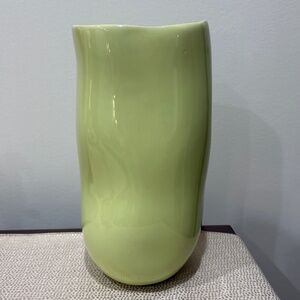 CB2 Glossy Sour Apple Trough Vase
